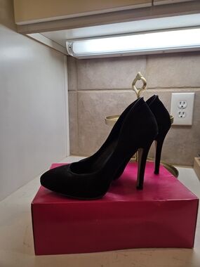 BCBGeneration Black Suede Stiletto Pumps